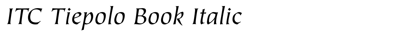 ITC Tiepolo Book Italic image